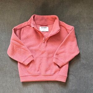 Old Navy Coral Fleece Half-Zip